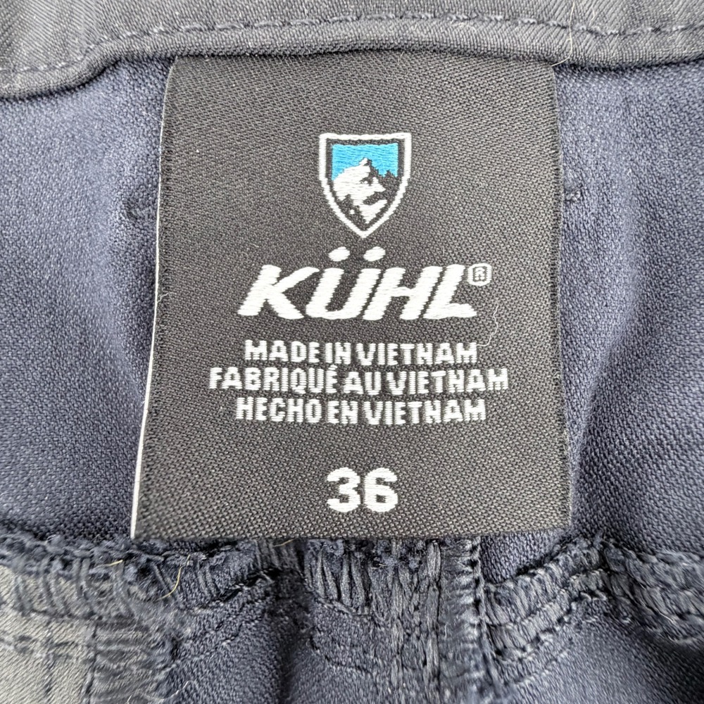 Kuhl Shorts Mens 36 Navy Blue Cotton Nylon Stretch Hiking Outdoor Excellent Con - Picture 5 of 11